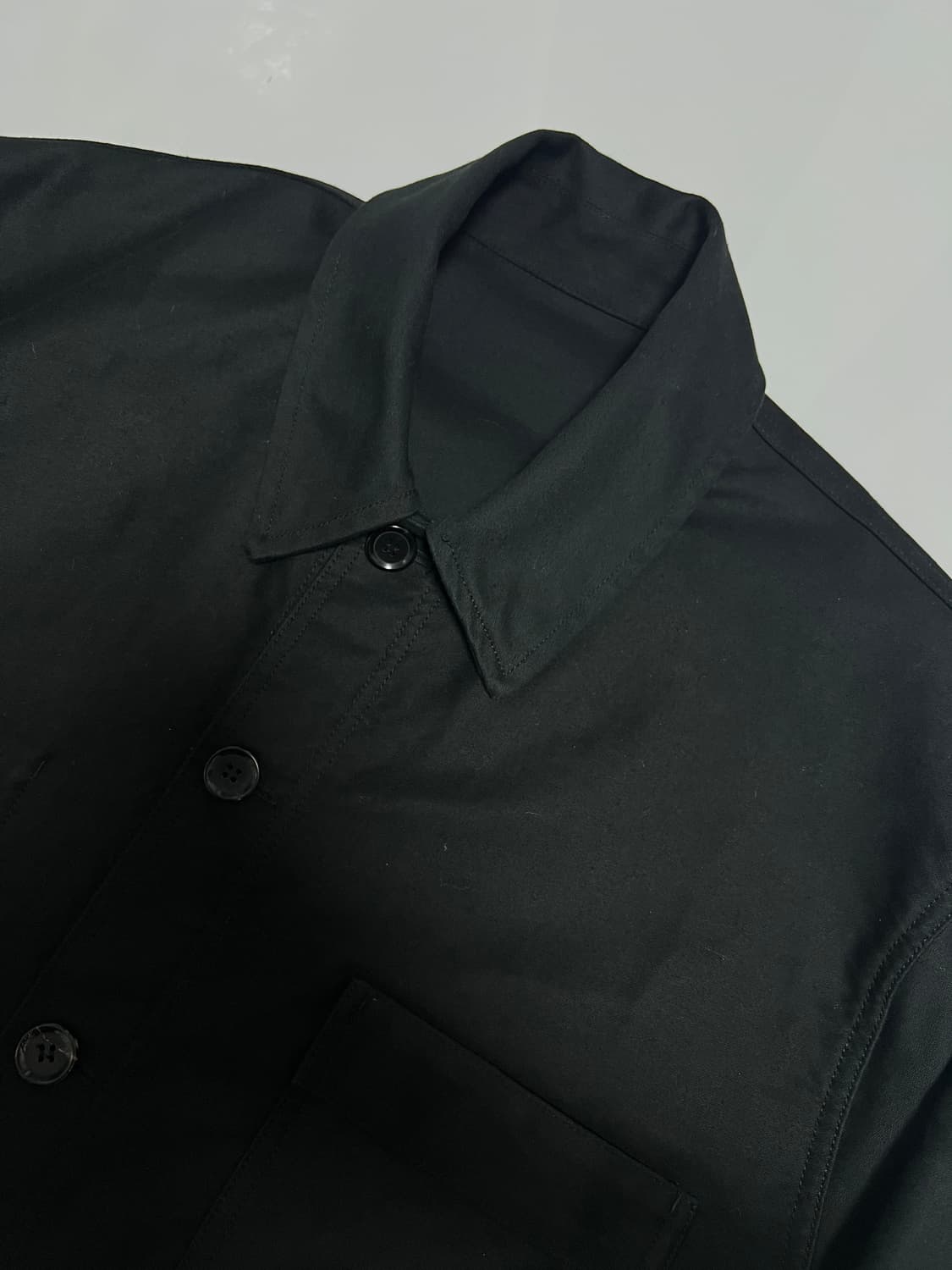 택포18) SEW 스테디에브리웨어 몰스킨 프렌치 워크자켓 블랙 3사이즈 상품이미지3