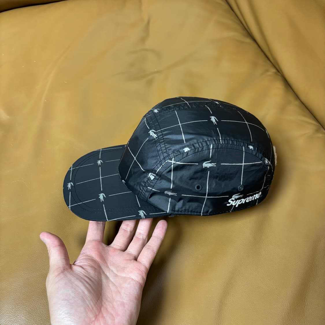 Supreme 슈프림x라코스테 블랙 캠프캡 모자 (Black) 상품이미지4
