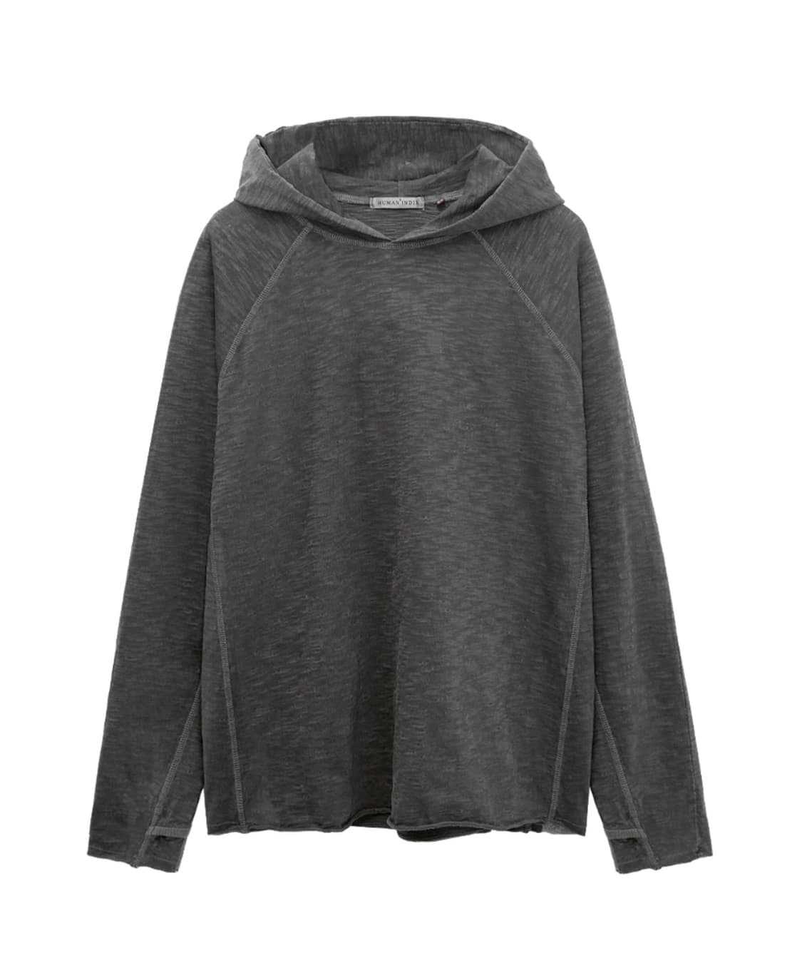 [3]폴리테루 휴먼인덱스 휴먼 슬럽 후디 차콜 상품이미지1