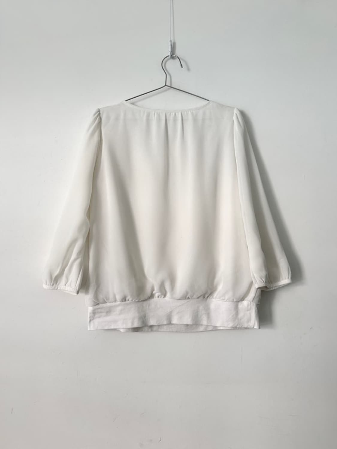 Pintuck sheer formal blouse / white 상품이미지8