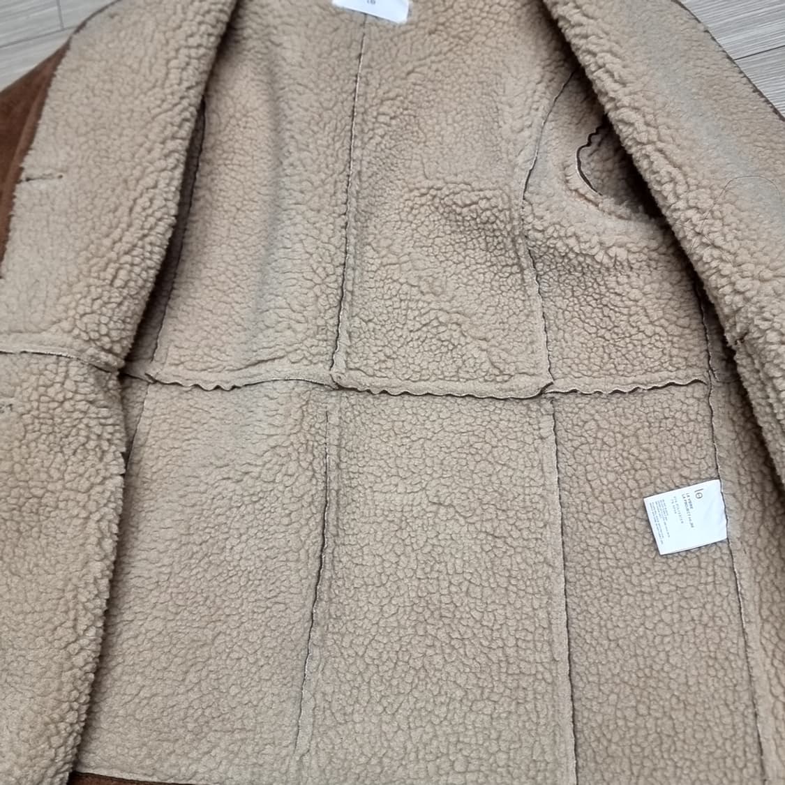 Le 비건스웨이드 브라운 안감 뽀글이 자켓(F) 상품이미지5