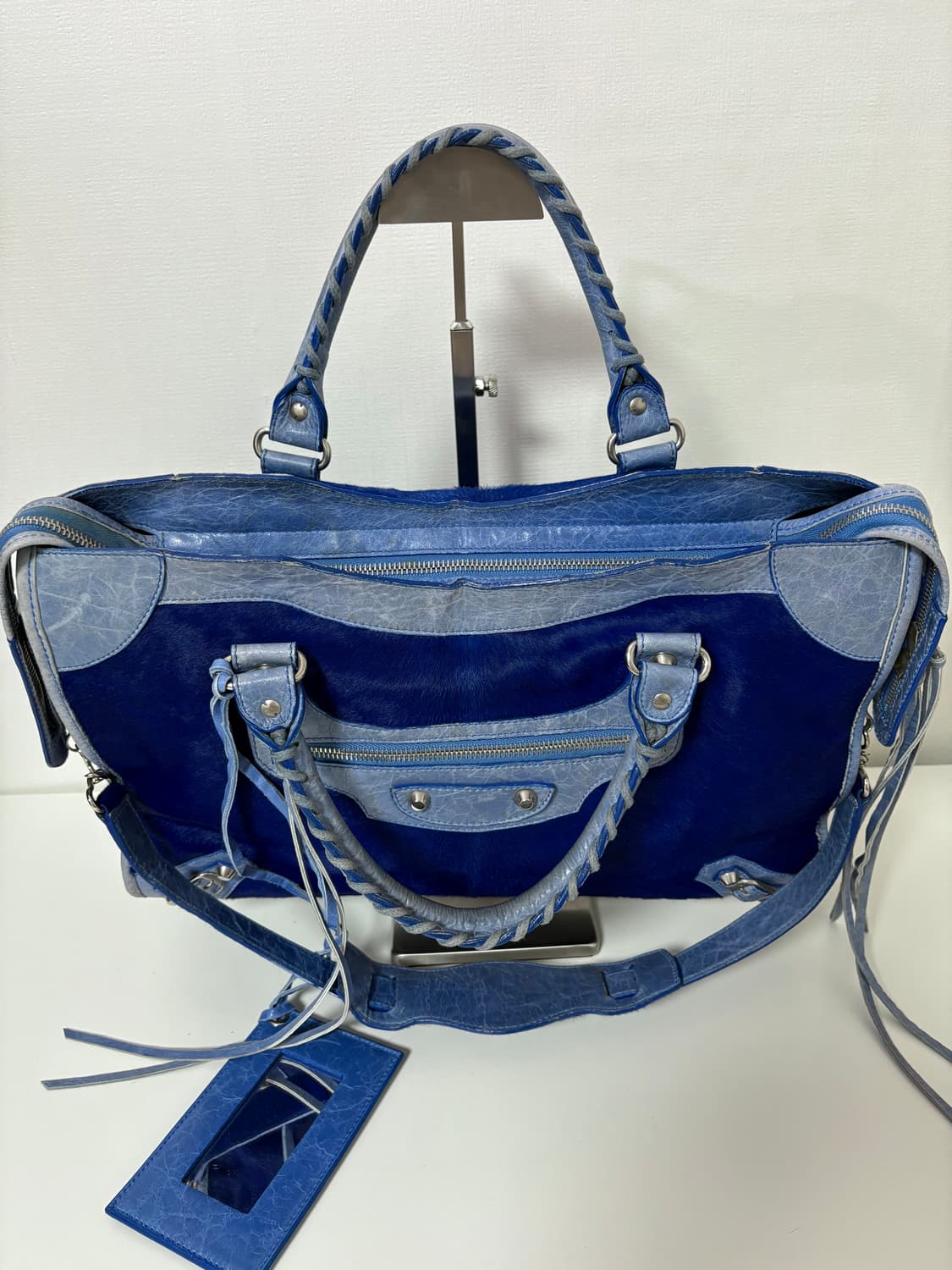 발렌시아가 시티 모터백 송치블루 상품이미지6