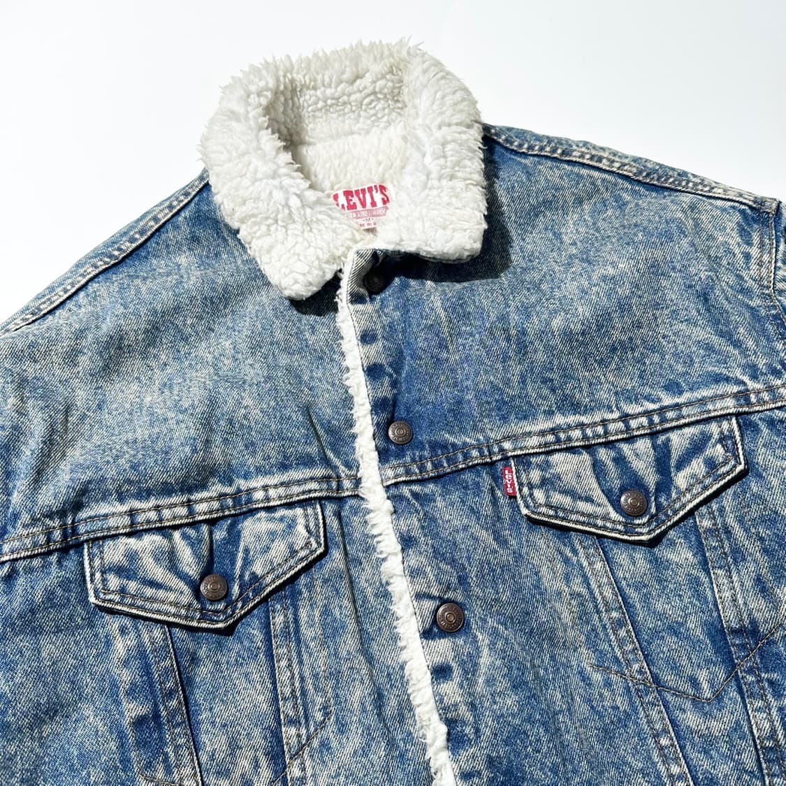 80’s USA 리바이스 쉐르파 데님 트러커 자켓 상품이미지3