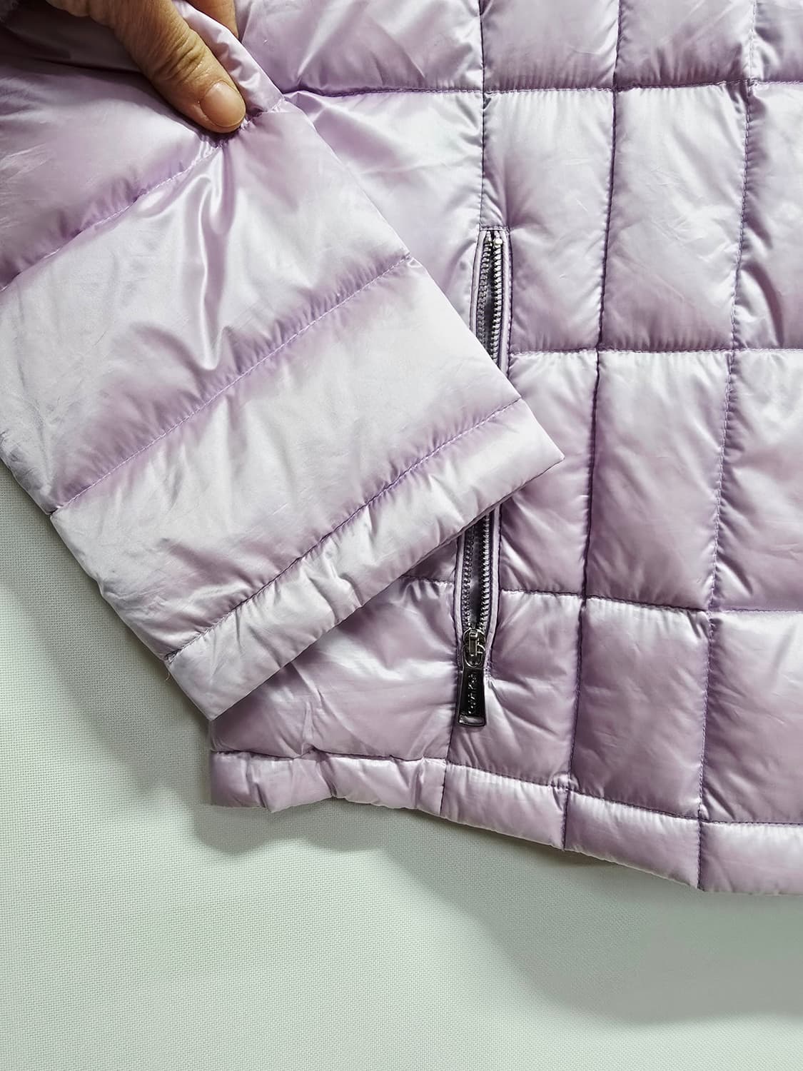 캘빈클라인 경량 후드 패딩 자켓 라벤더 상품이미지3