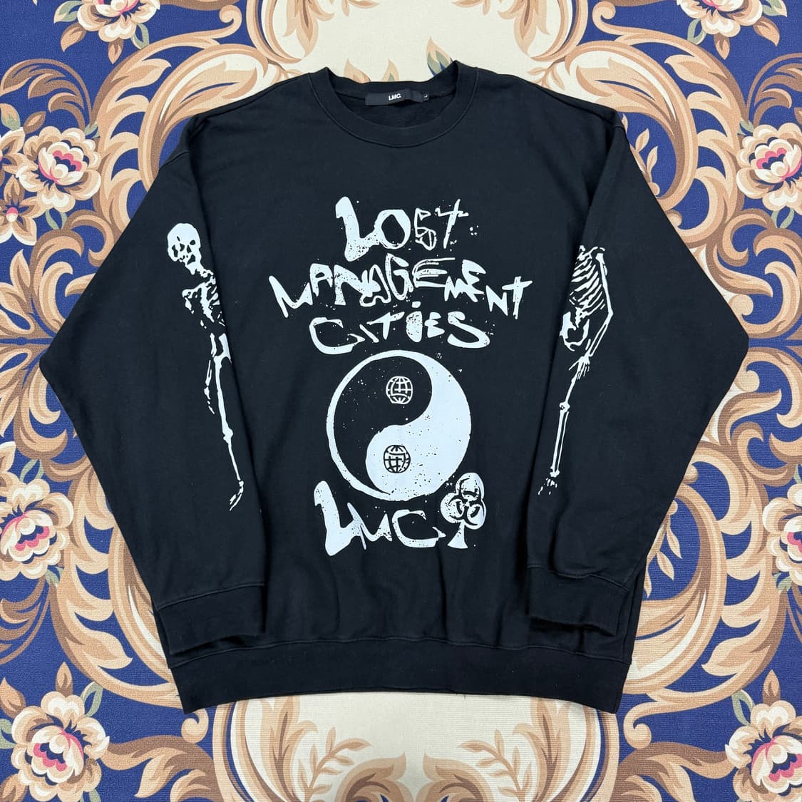 (L)엘엠씨 LMC 오버핏 그래픽 맨투맨(블랙) 상품이미지1