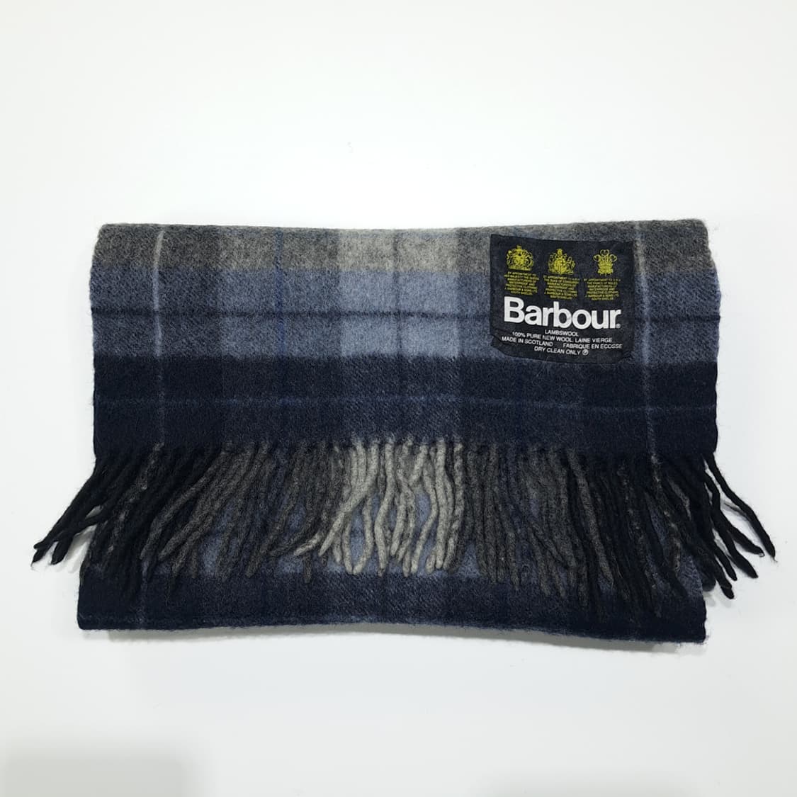 MX500 바버 90s 스코틀랜드판 램스울 타탄체크 머플러 목도리 상품이미지6