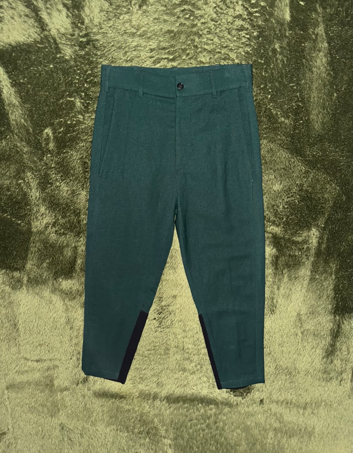 [S] 앤드뮐미스터 패널 디테일 울 트라우저 팬츠 그린 상품이미지1