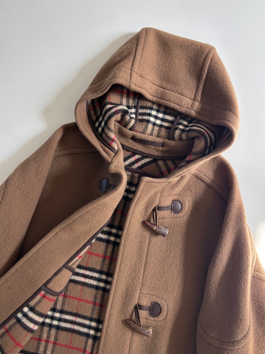 Burberry 버버리 브라운 후드 더플코트 상품이미지3