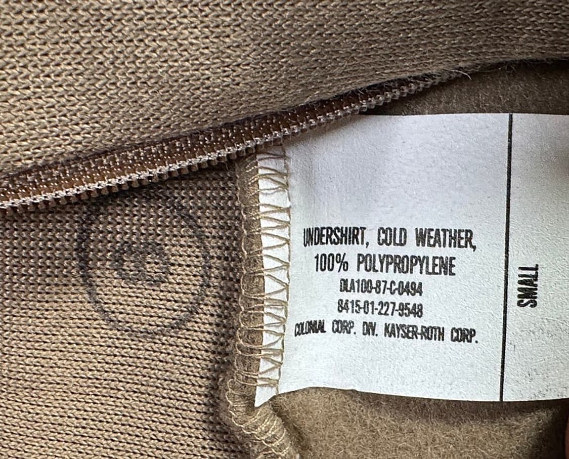 USGI 미국 군사 ECWCS 폴리프로 폴리프로필렌 방한 셔츠 상품이미지3