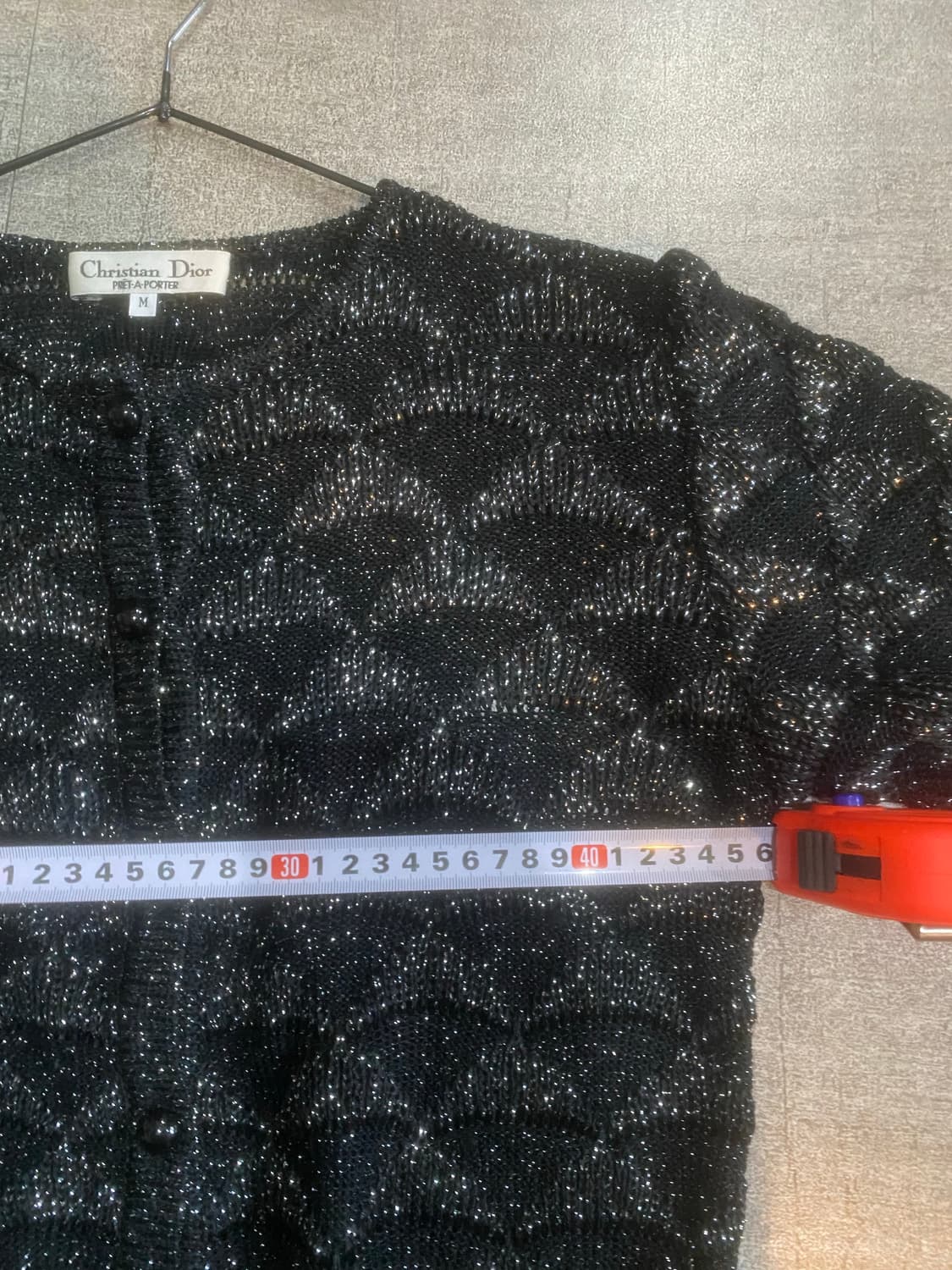 Dior 크리스찬디올 핀터깔y2k 삼각패턴 글리터가디건 상품이미지2