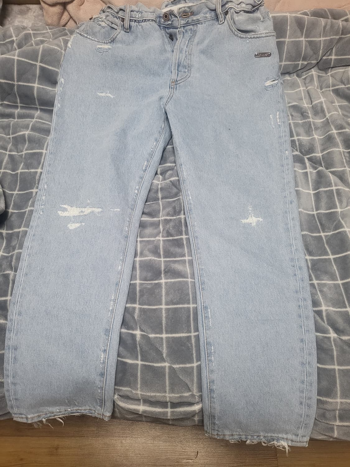 Off-White 데미지 연청 청바지 34 상품이미지1