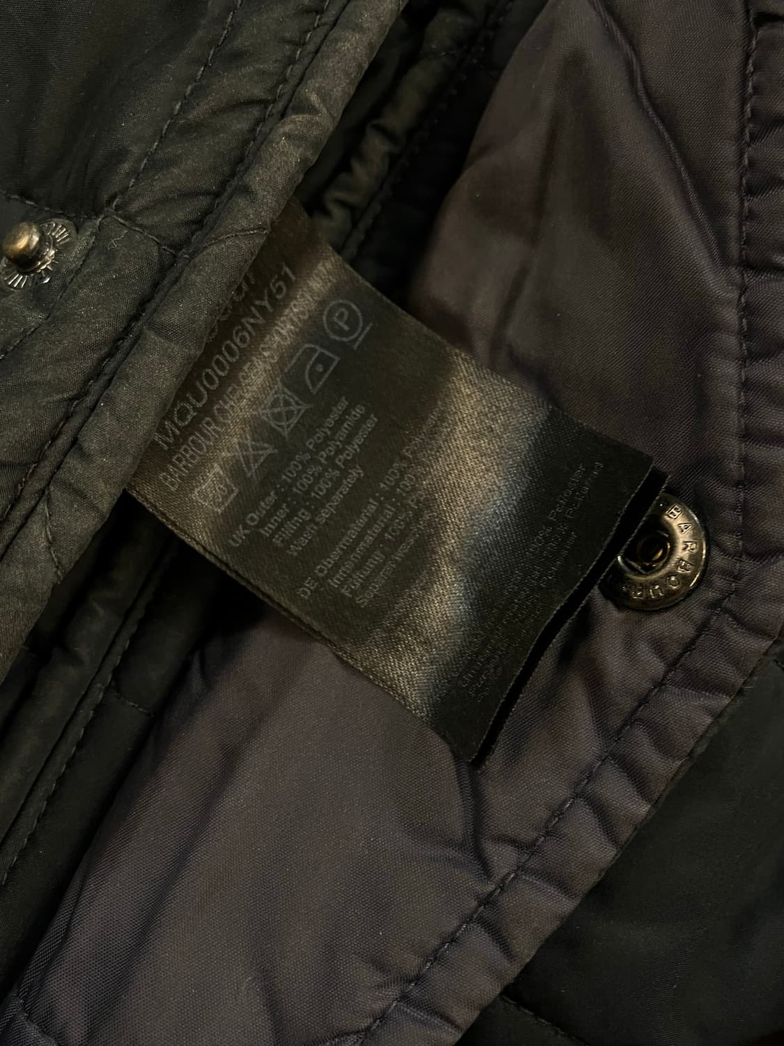 바버 퀄팅 자켓 블랙 L  #csz3545 상품이미지4