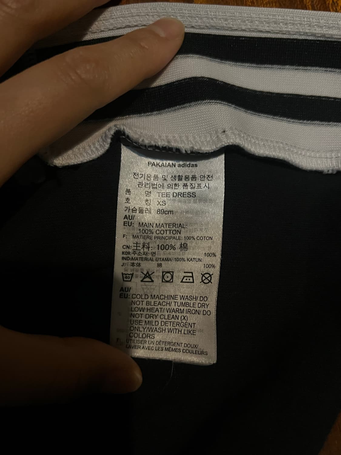 아디다스 블랙 반팔 원피스 XS 상품이미지5