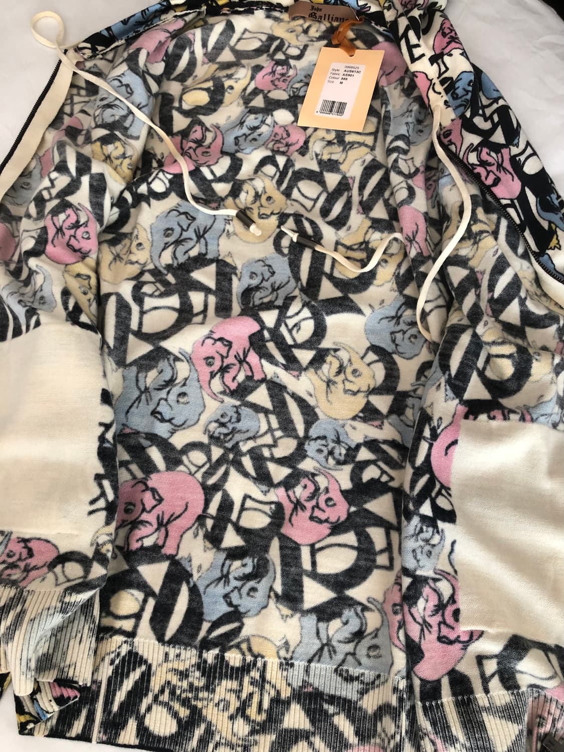 존 갈리아노 울 후드 집업져지 자켓 상품이미지5