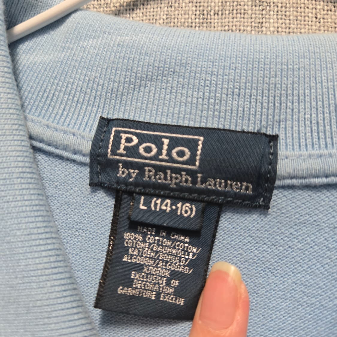 폴로 랄프로렌 블루 카라 반팔티셔츠   상품이미지4