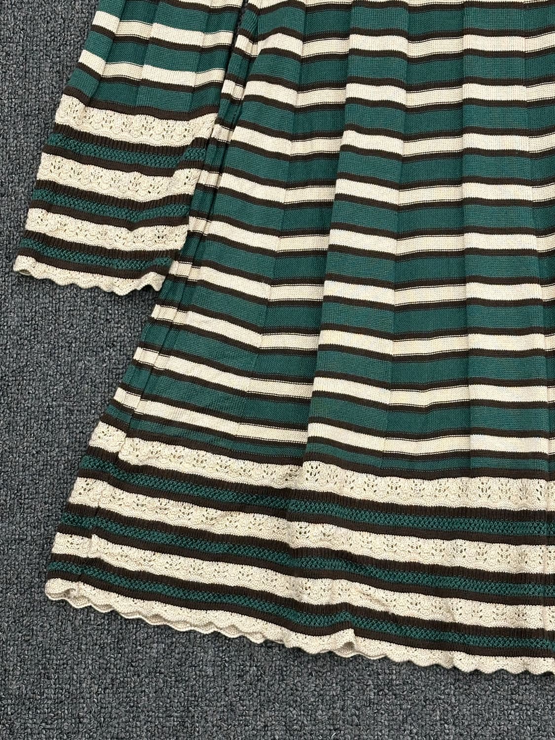 M)Japanese vintage 멀티 스트라이프 모리 니트 원피스 상품이미지3