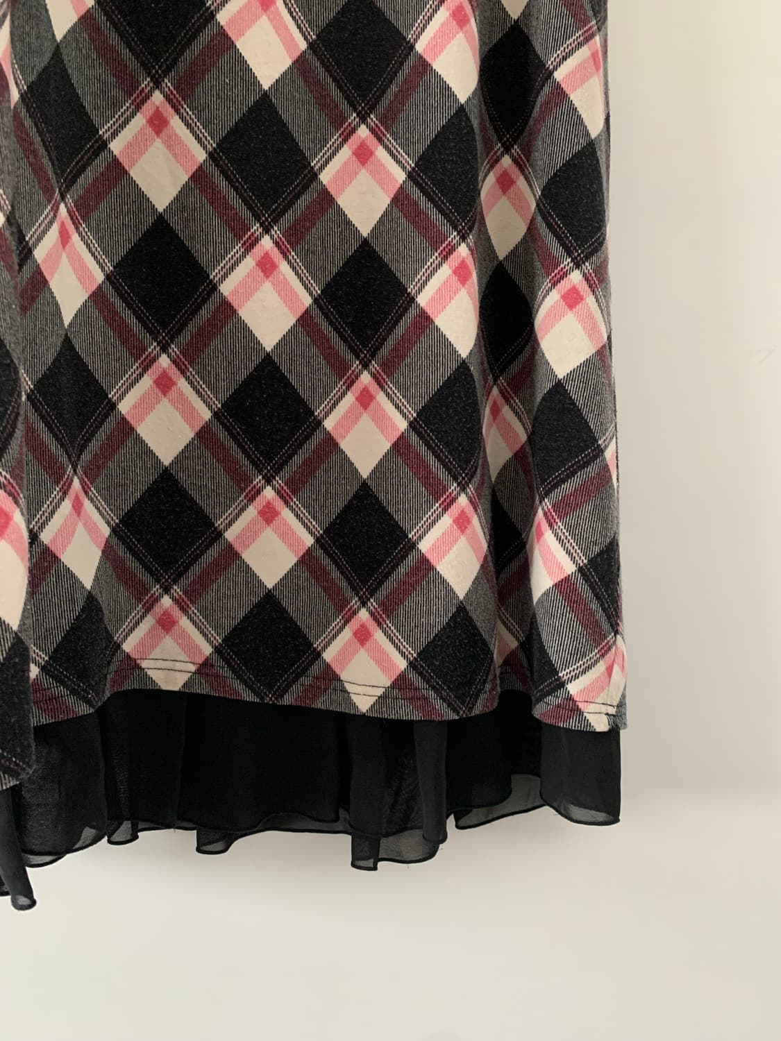 블랙 체크 원피스 상품이미지3