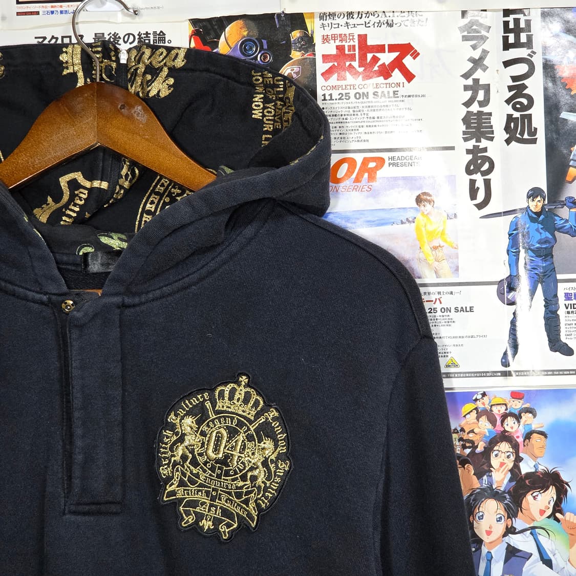 에스크 Y2K 헨리넥 케이프 후드티 상품이미지3