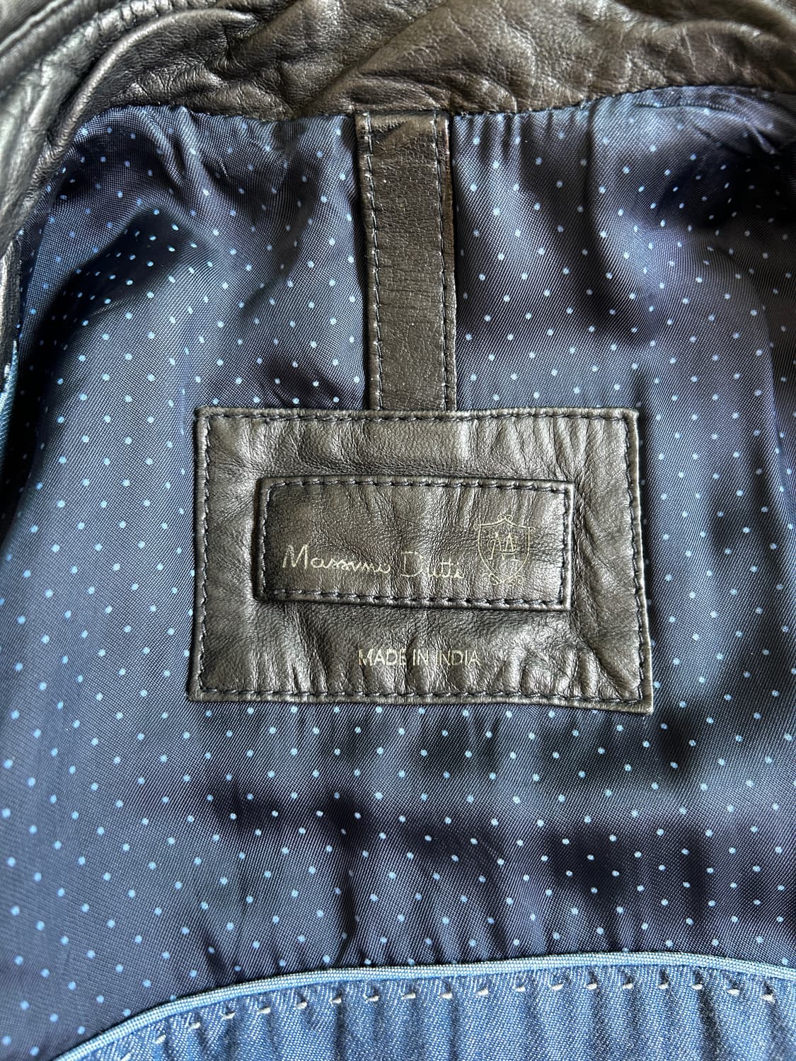 마시모두띠 사선지퍼 가죽자켓 상품이미지5