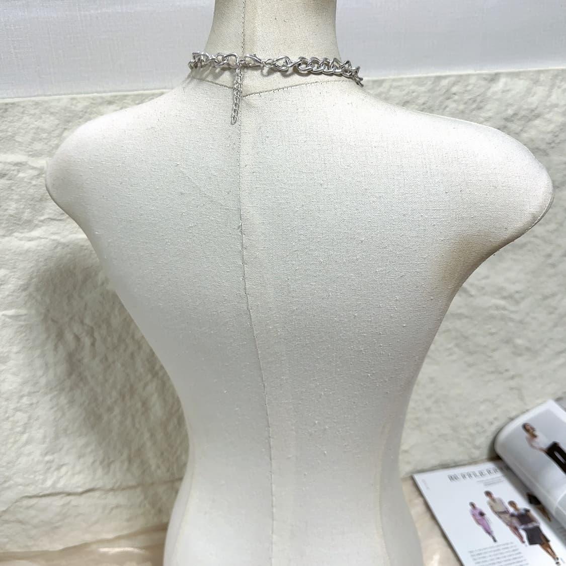 빈티지 마테 실버톤  링 쿠바체인 목걸이 상품이미지3