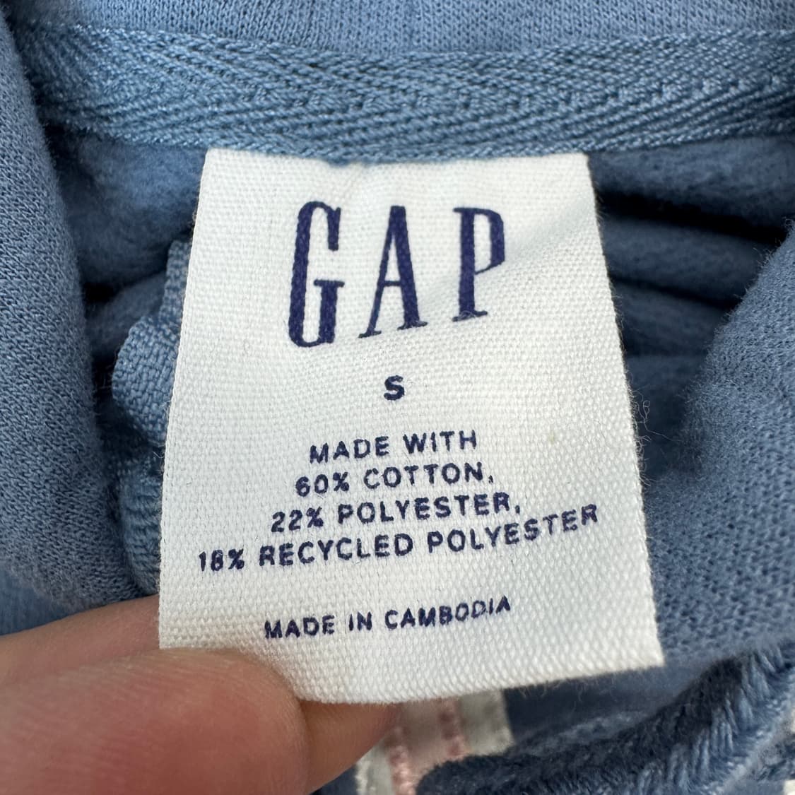 갭 Y2K 빅로고 하늘 핑크 배색 후드집업 상품이미지5