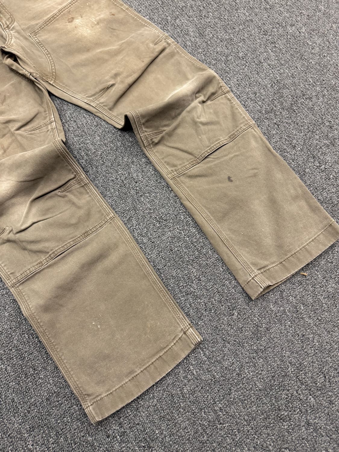 칼하트 빈티지 모스그린 더블니 워크팬츠 상품이미지3