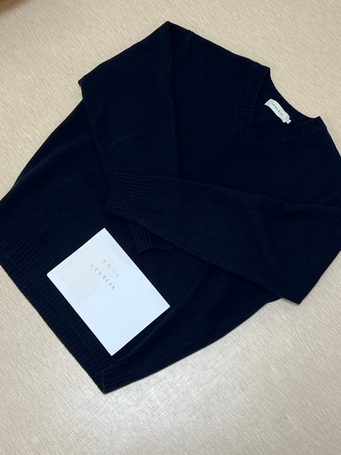 유니온블루/캐시미어울브이넥 네이비/XL 상품이미지2
