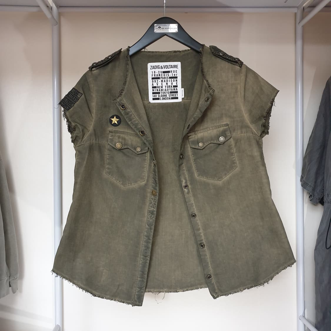 zadig&voltaire 쟈딕앤볼테르 빈티지워싱 그런지 셔츠 XS 상품이미지3