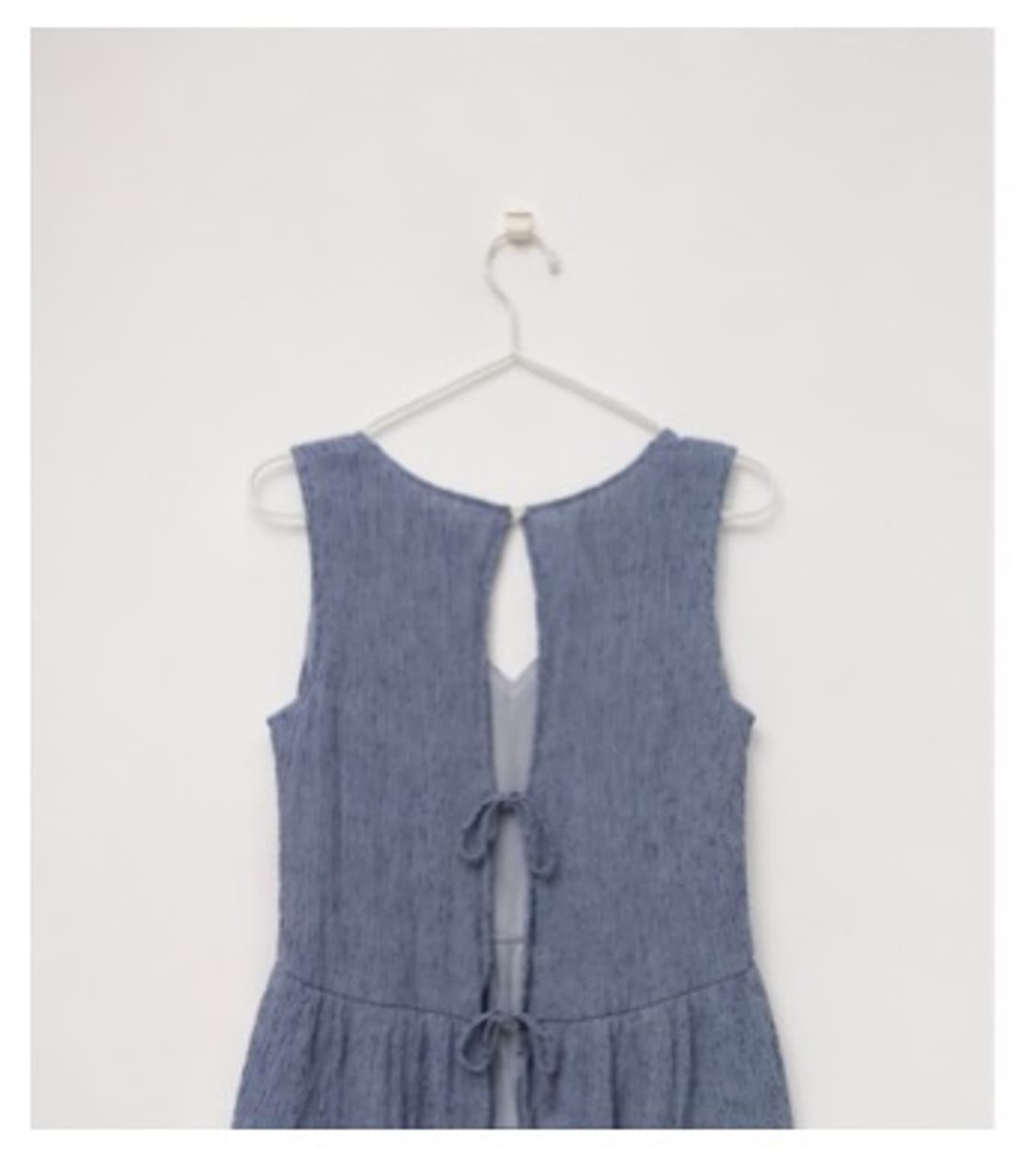 빈티지 트임 리본 나시탑 슬리브리스 상품이미지1