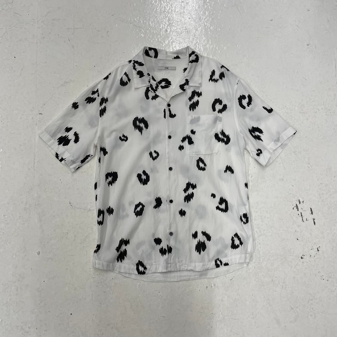 시스템 레오파드 패턴 하프셔츠 상품이미지4