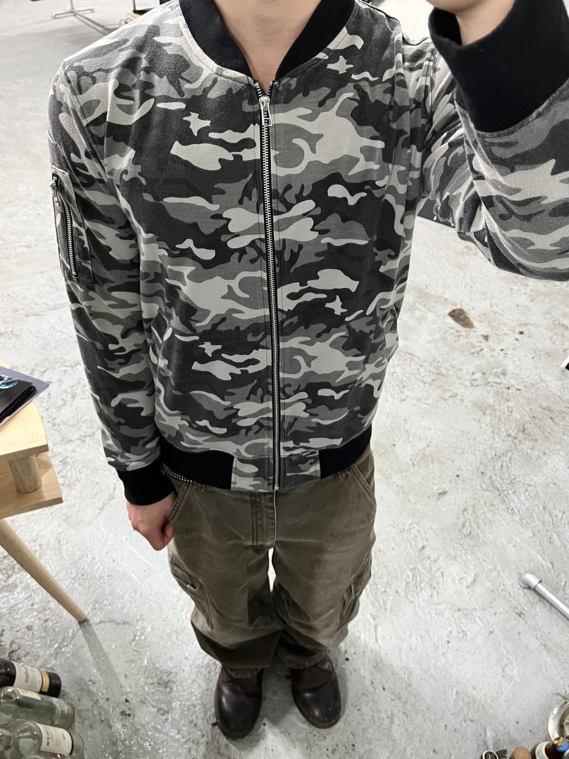 vtg camouflage ma-1 jacket 상품이미지3