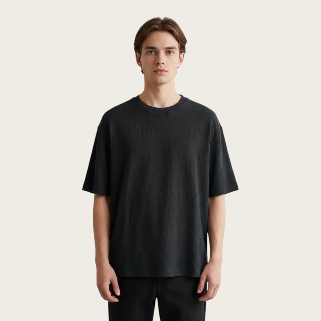 100~105/ 타임옴므 23SS 시어서커 라운드 반팔 상품이미지1