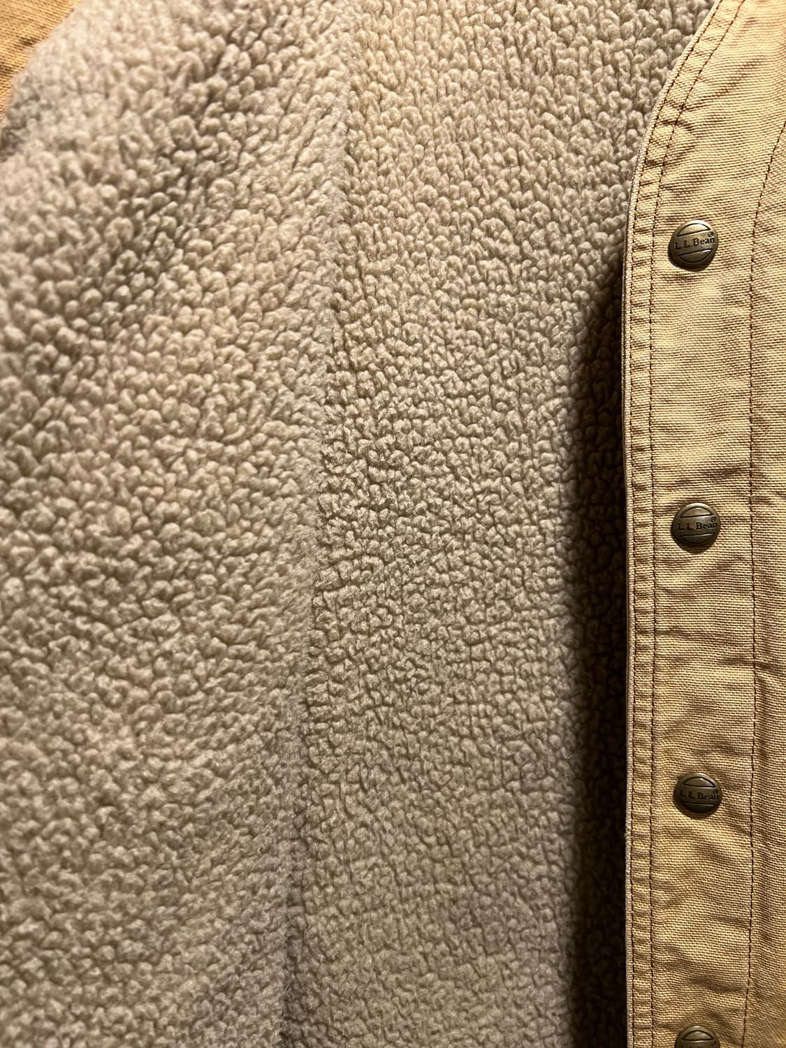 [XL]90's 엘엘빈 USA Made 쉐르파 라이닝 브라운 워크 베스트 상품이미지6