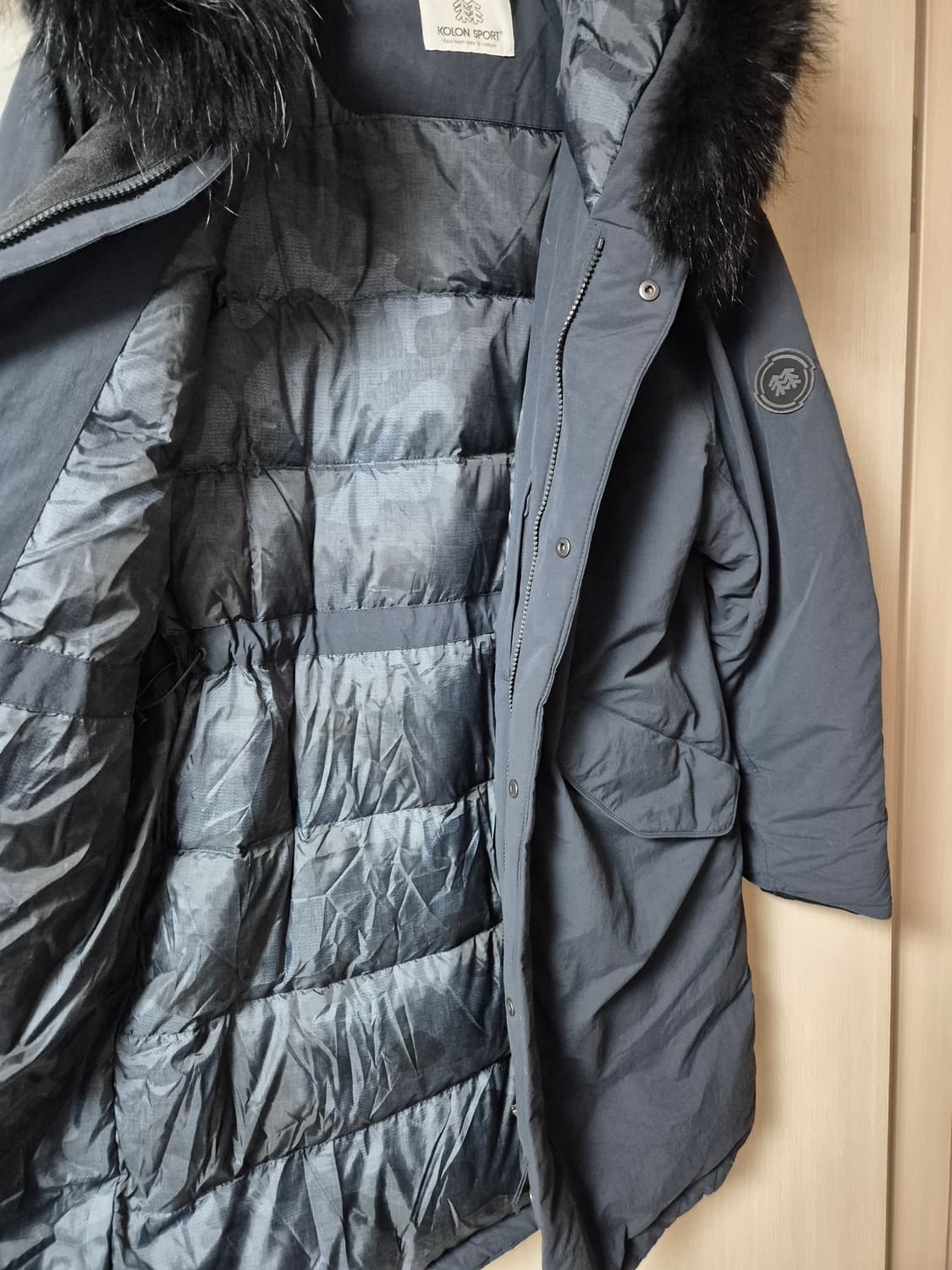 (21년) 코오롱스포츠 구스다운 하이라인 롱패딩 S (90) 공용 상품이미지5