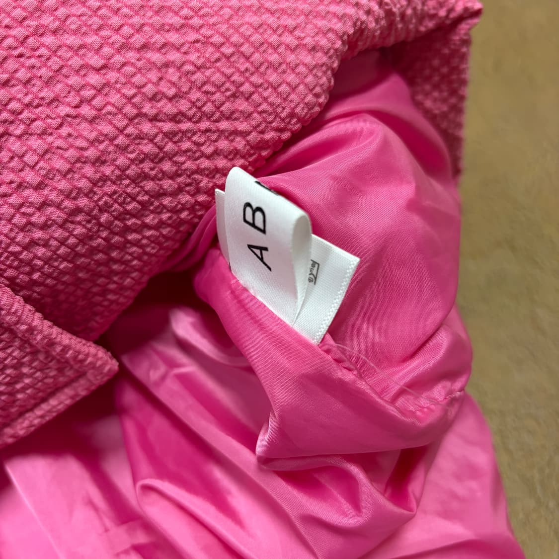 (W)핑크 플리스 카라 롱 패딩 상품이미지3