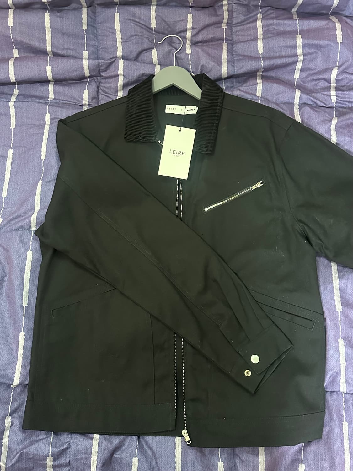 [택O 새상품] 르아르 클래식 워시드 워크 자켓 (블랙, L) 상품이미지9