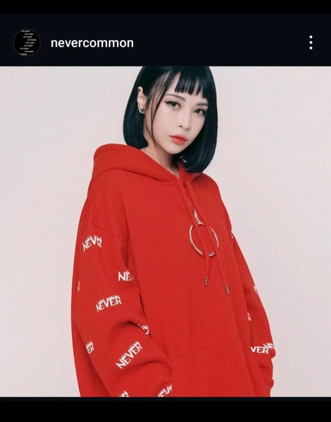 네버커먼 nevercommon 남녀공용 오버사이즈 루즈핏 링 후드티 상품이미지1