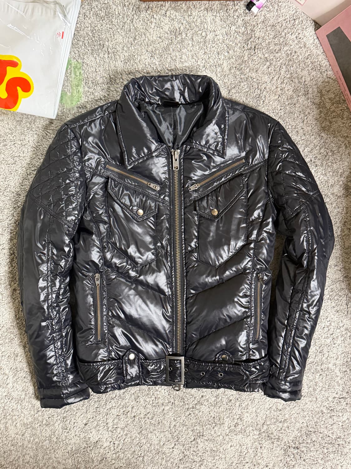 잭로즈 패디드 바이커 자켓 상품이미지2