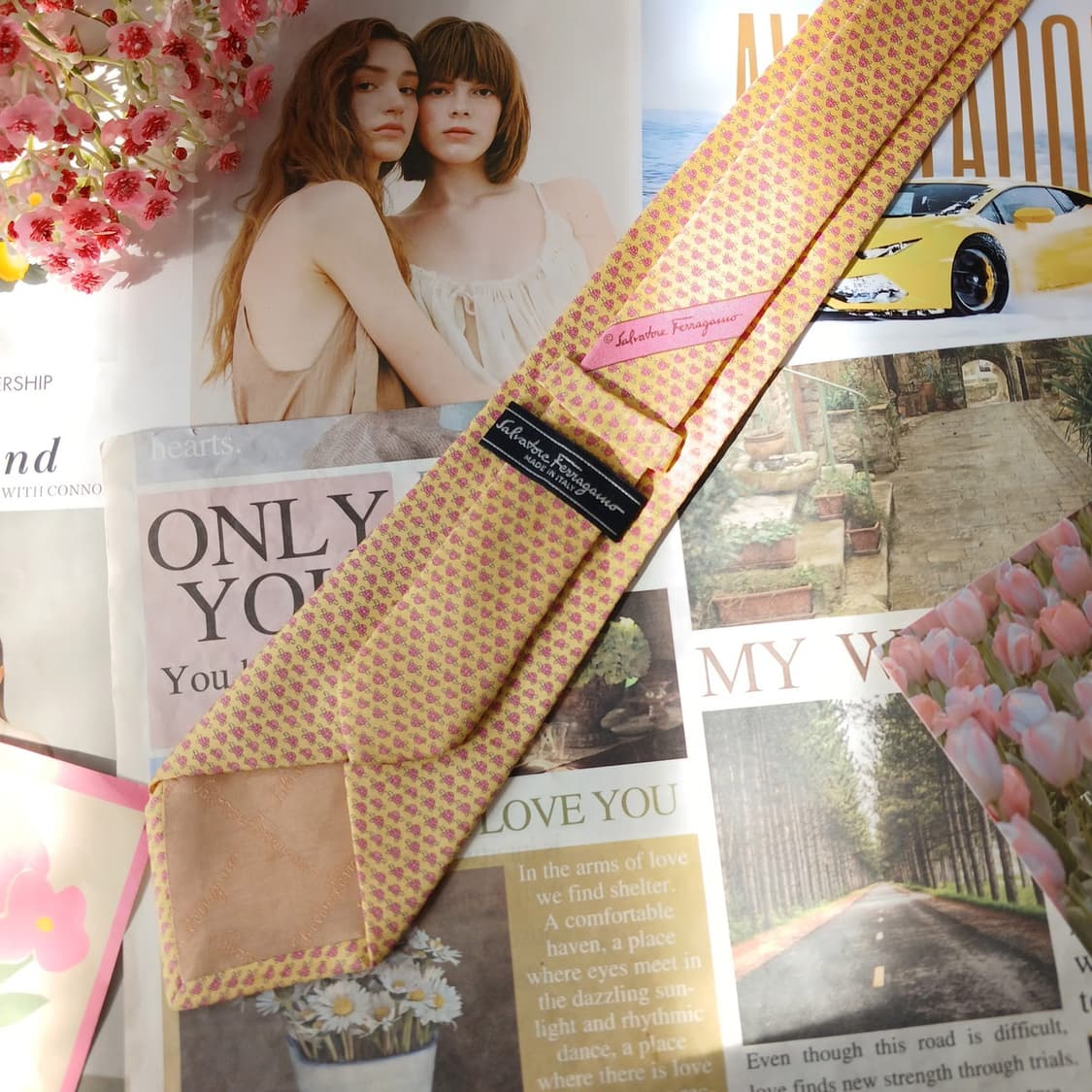 페라가모 실크 거북이 모티브 넥타이 8.7cm A+등급 A19665 상품이미지5