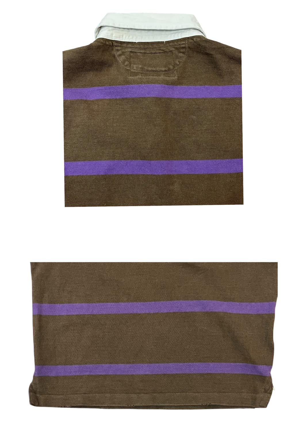 랄프로렌 스트라이프 럭비티 브라운 S #csz1751 상품이미지8