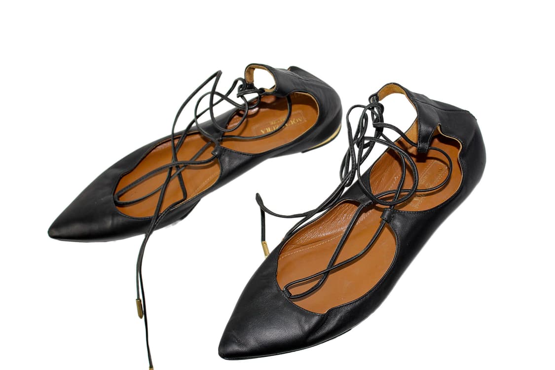 AQUAZZURA 아쿠아주라 레이스업 플랫슈즈 상품이미지1
