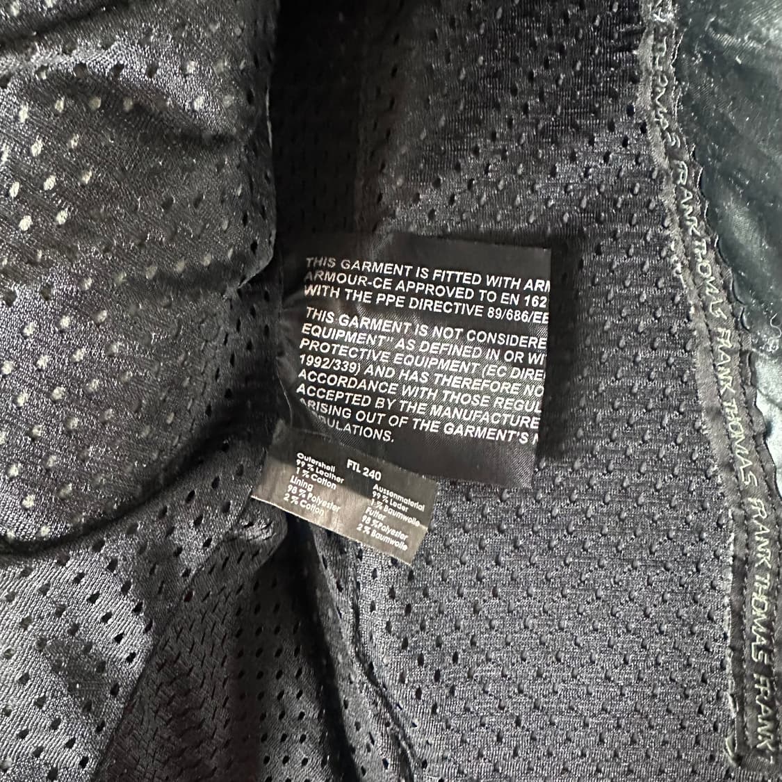 프랭크 토마스 카페 레이서 라이더 가죽 자켓 eur52 J12 상품이미지10