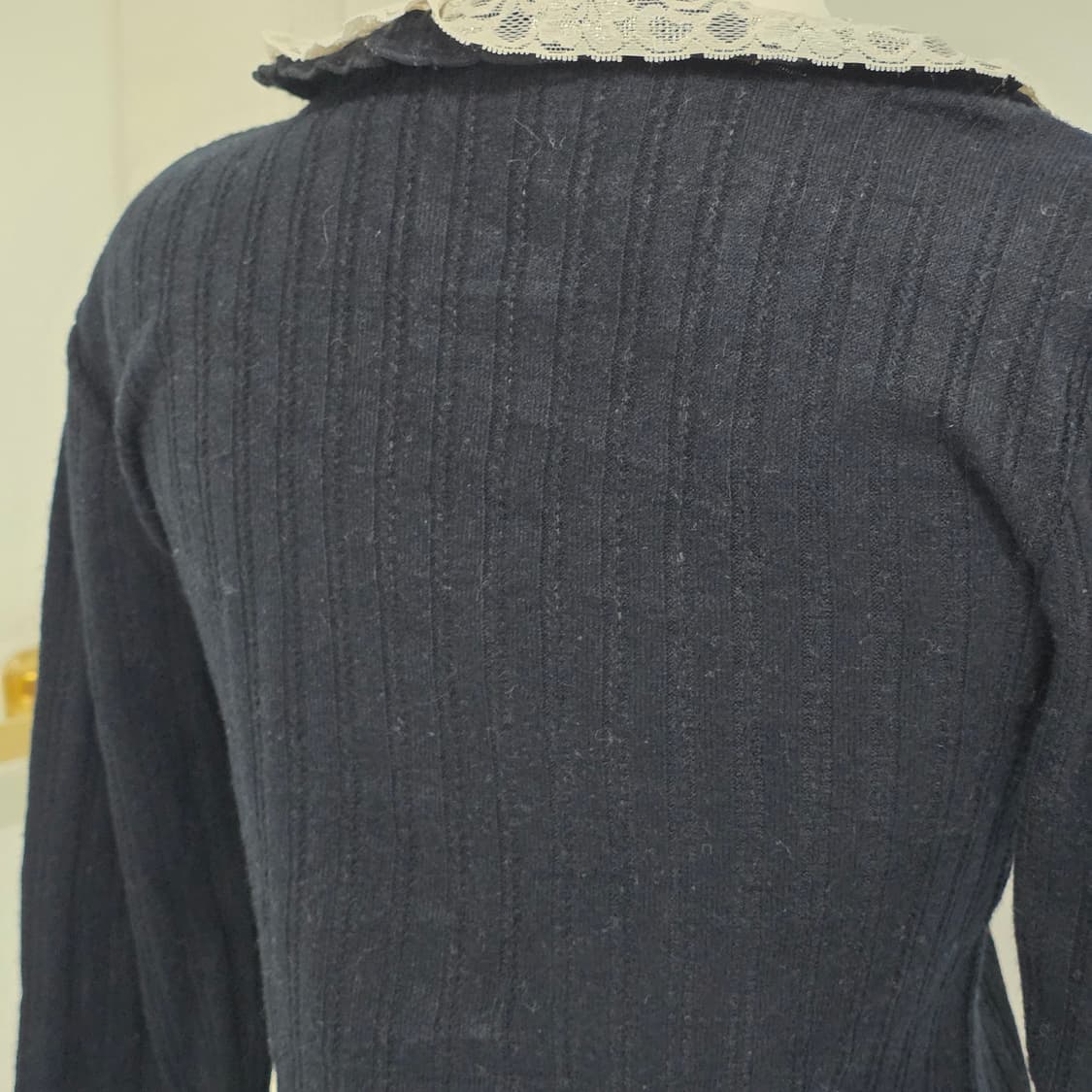 공겜여주 블랙모리걸 니트 블라우스 상품이미지6