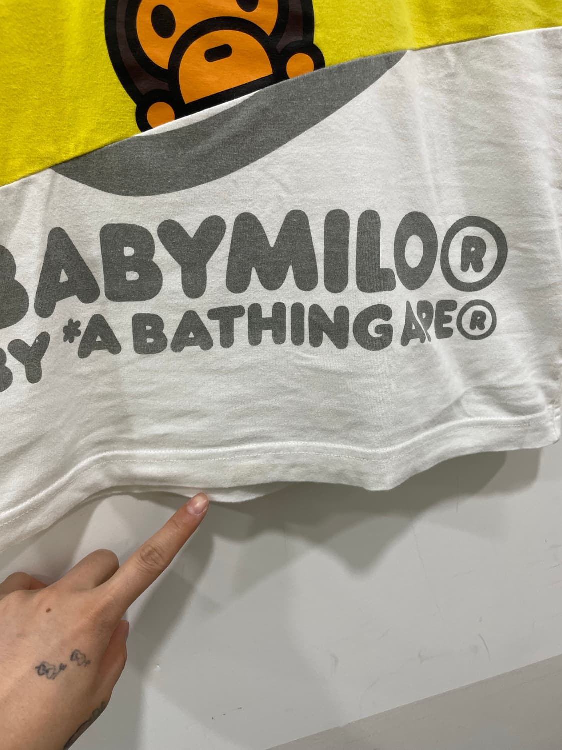 Bape kids 베이프 베이비 마일로 컬러블록 반팔티셔츠 상품이미지7
