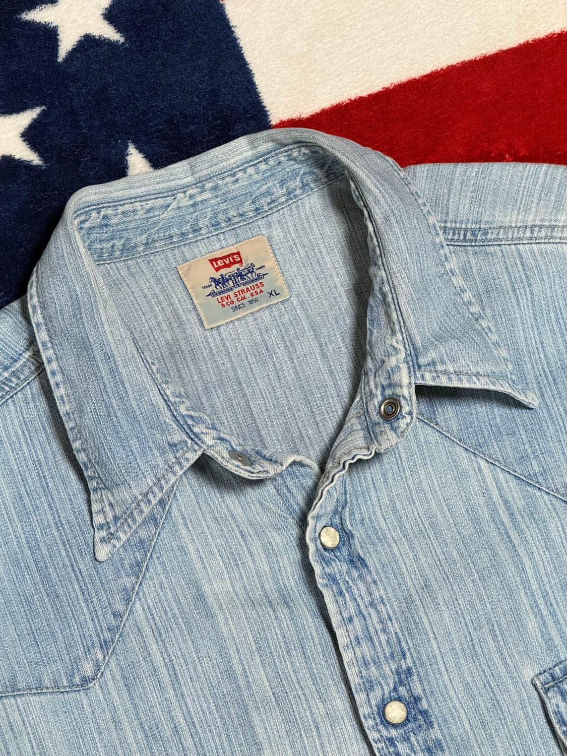 리바이스 웨스턴데님셔츠 levis western shirt 유럽판 빈티지 상품이미지8