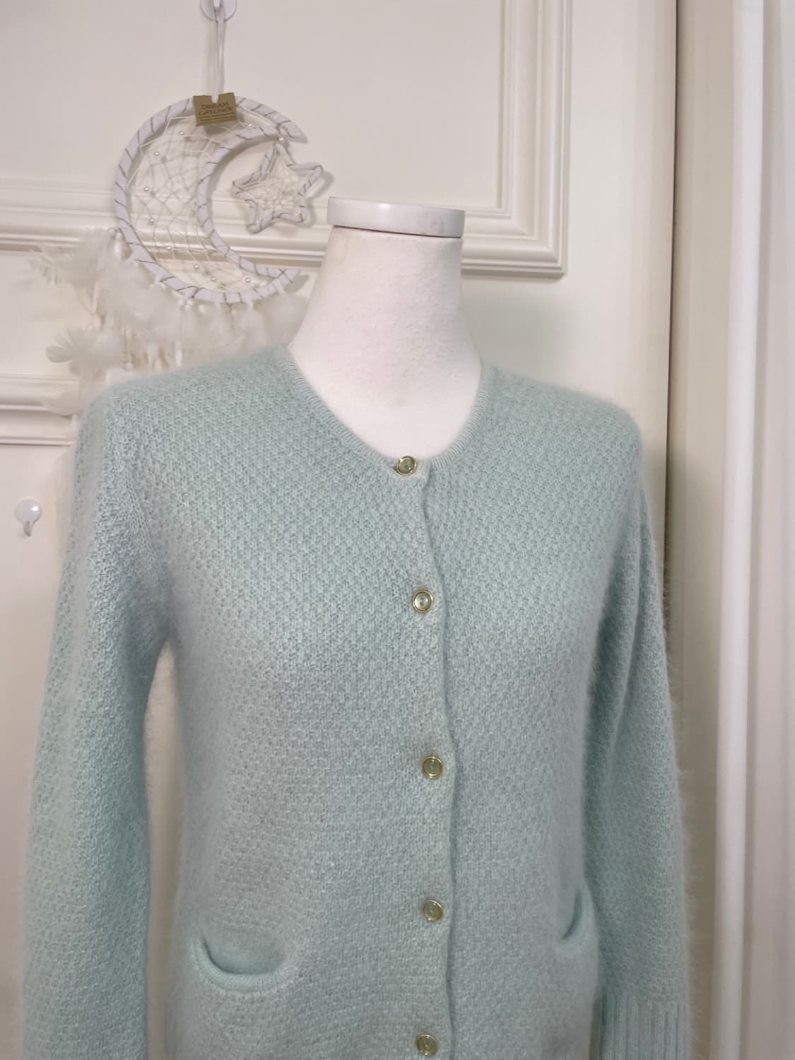 mint angora pocket point lovely cardigan 상품이미지5