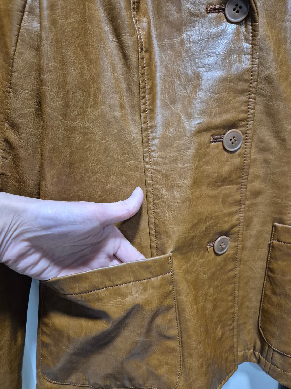 JPN 빈티지 브라운 가죽 자켓 상품이미지4