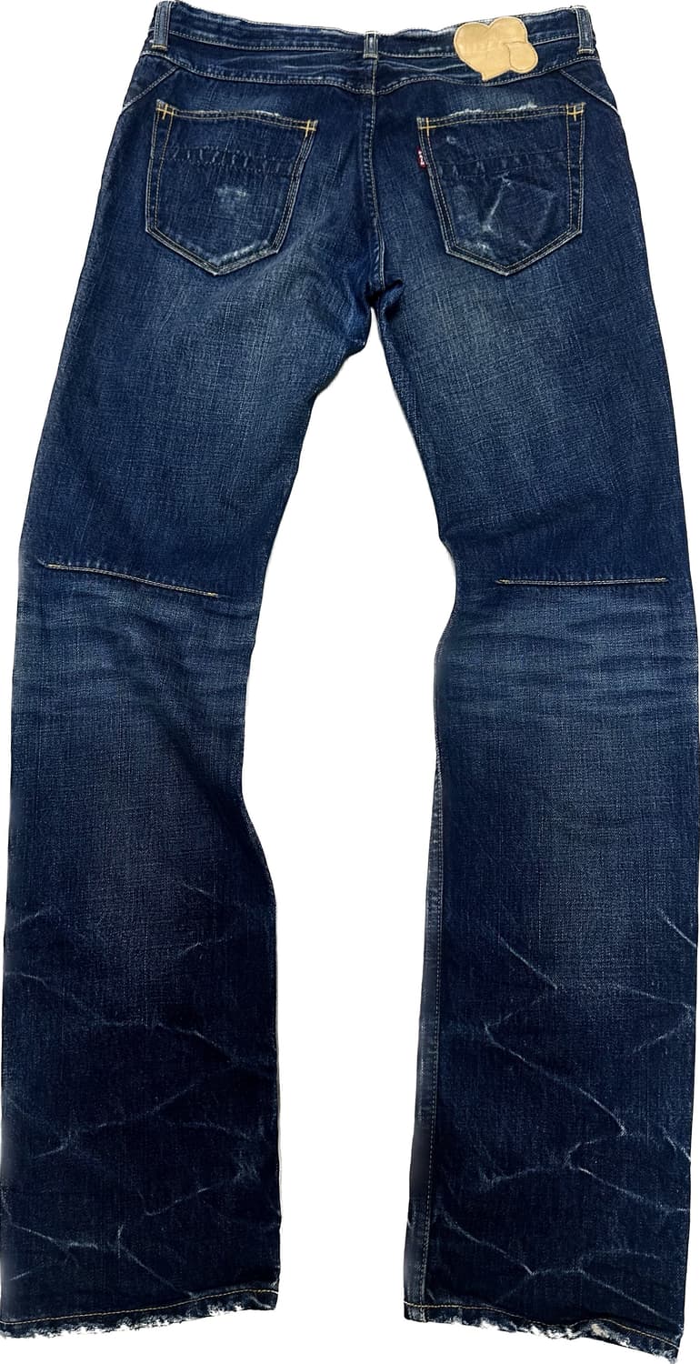 넘버나인07ss about a boy 크라잉하트패치 데님팬츠 상품이미지3