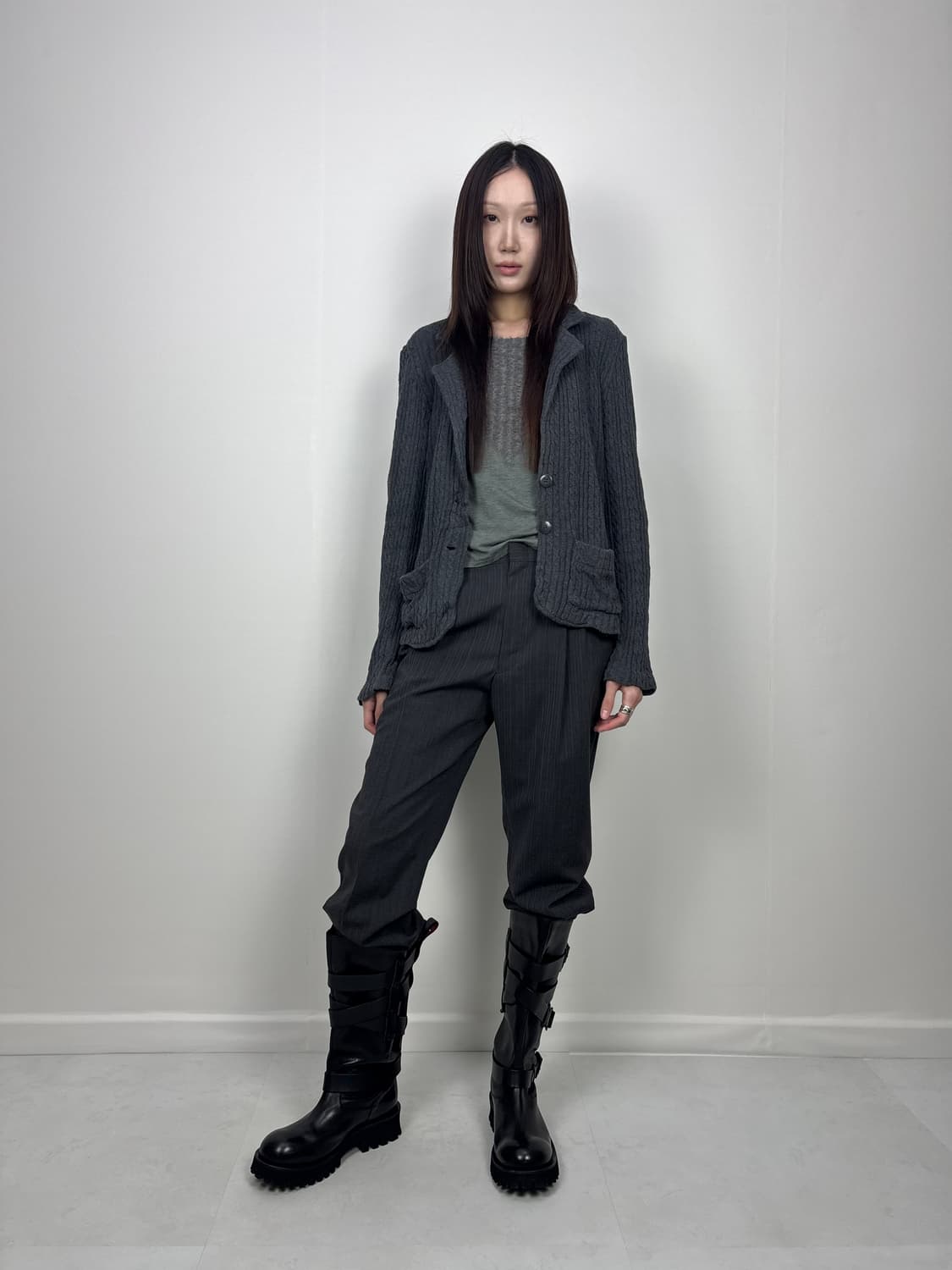 DRAPEY CABLE KNIT CARDIGAN 상품이미지3