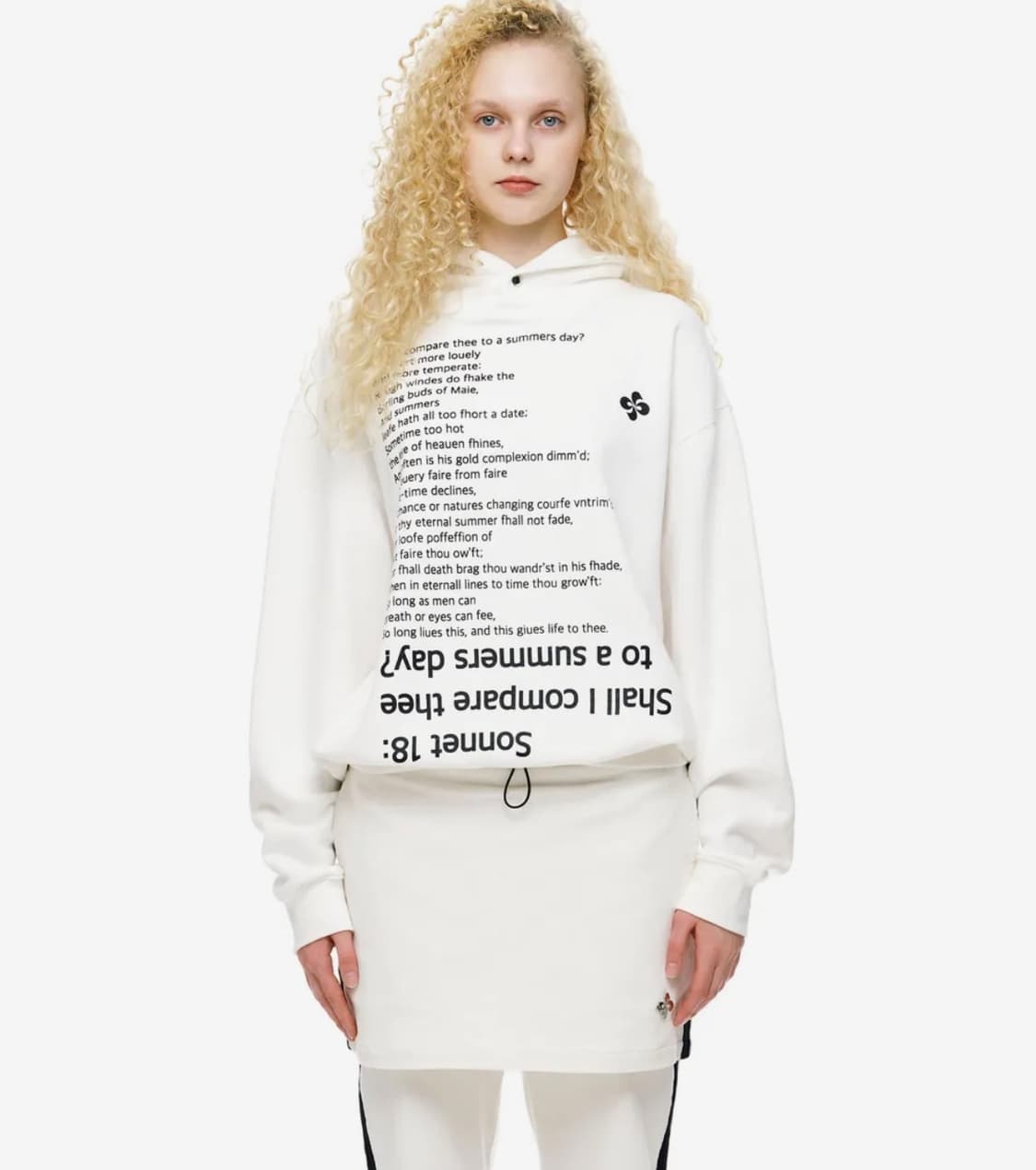 SONNET 18 HOODIE / white 상품이미지1